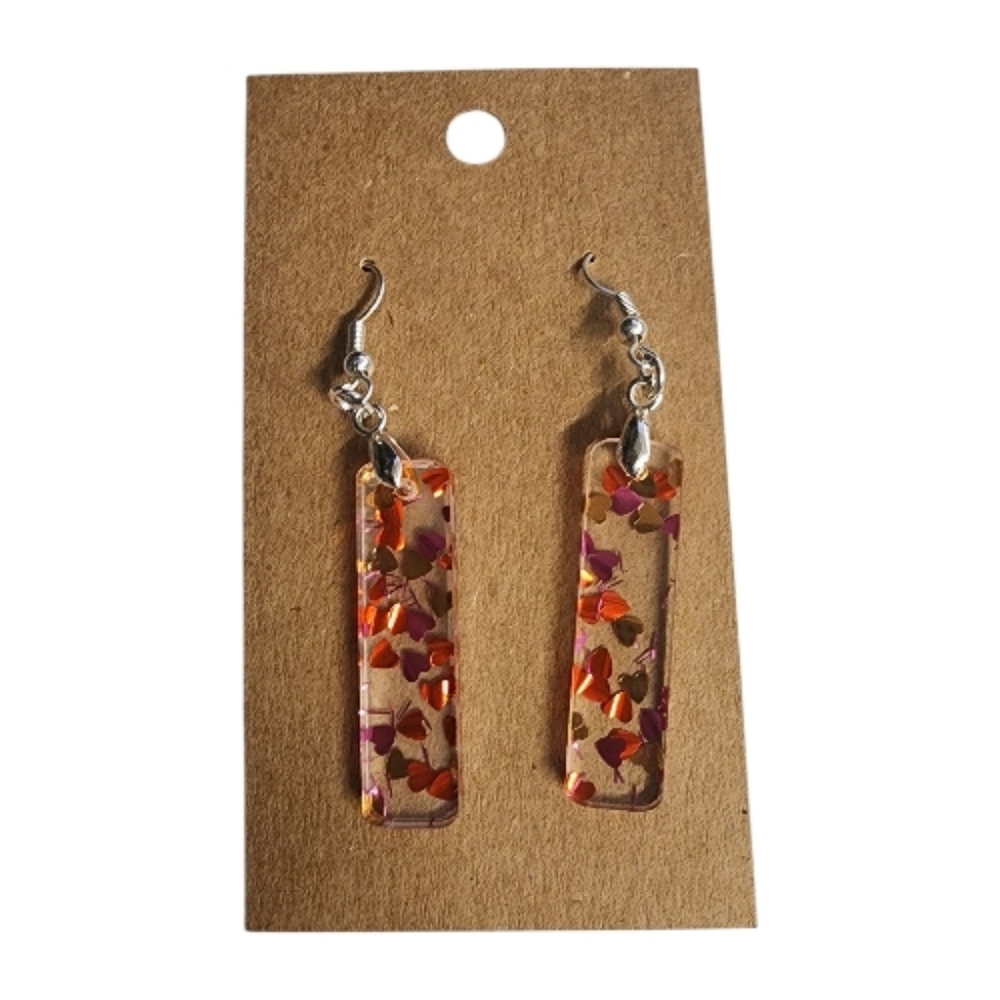 Bloom Petal Confetti Acrylic Drop Earrings